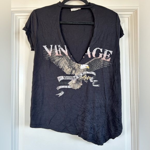 Mind Code Vintage V-Neck T-Shirt - Picture 1 of 4